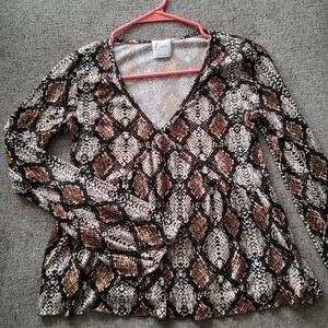 Faux snake skin blouse